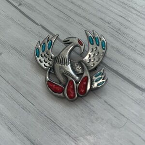 Vintage Phoenix Rising brooch